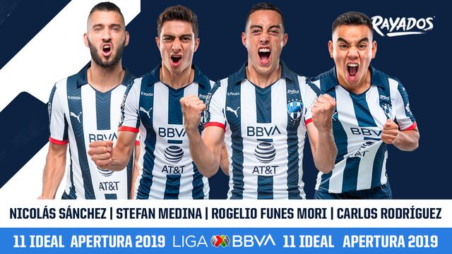 Cuatro jugadores de Rayados aparecen en la alienación ideal