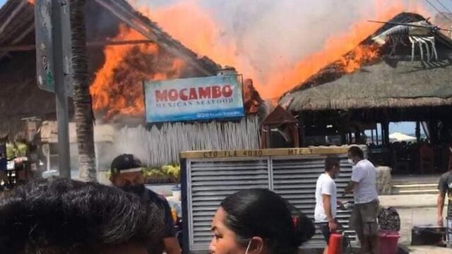 Incendio en Isla Mujeres