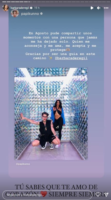 Kunno muestra que Bárbara de Regil es su amistad incondicional.