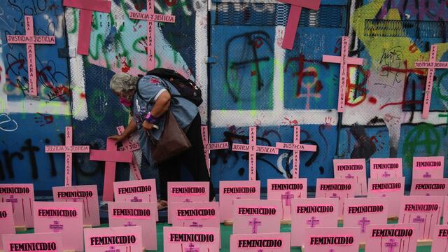 Protesta contra feminicidios en México