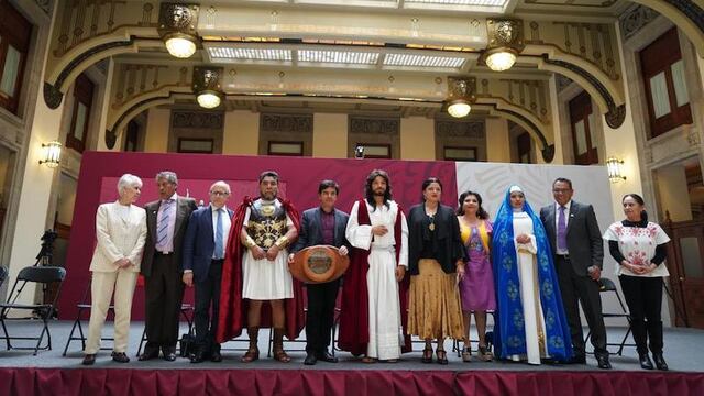 Actores que representarán la Pasión de Cristo esta Semana Santa.
