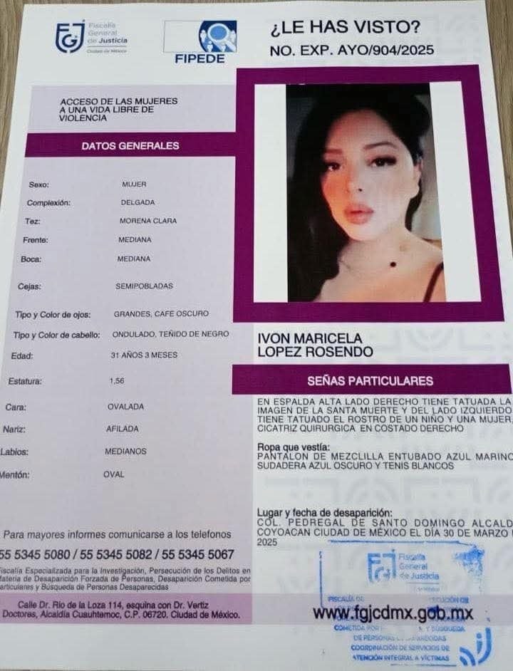 ¿Qué le pasó a Ivón Maricela López? Desapareció en CDMX y fue encontrada muerta en Morelos