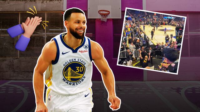 Stephen curry hace un tiro de otro planeta