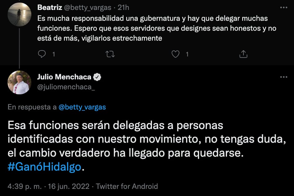 Gabinete de Julio Menchaca