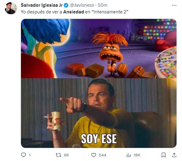 Memes de Ansiedad, la nueva emoción de Riley en Intensamente 2