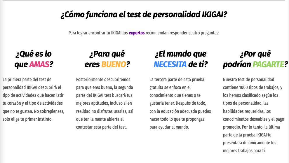 El test Ikigai