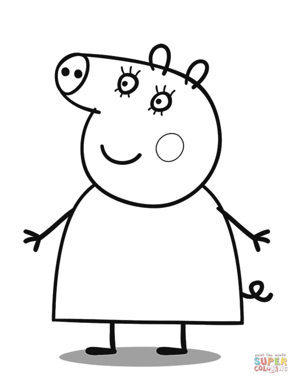 Mamá Cerdita de Peppa Pig: 10 dibujos para el Día de la Madre bonitos que puedes colorear y regalar