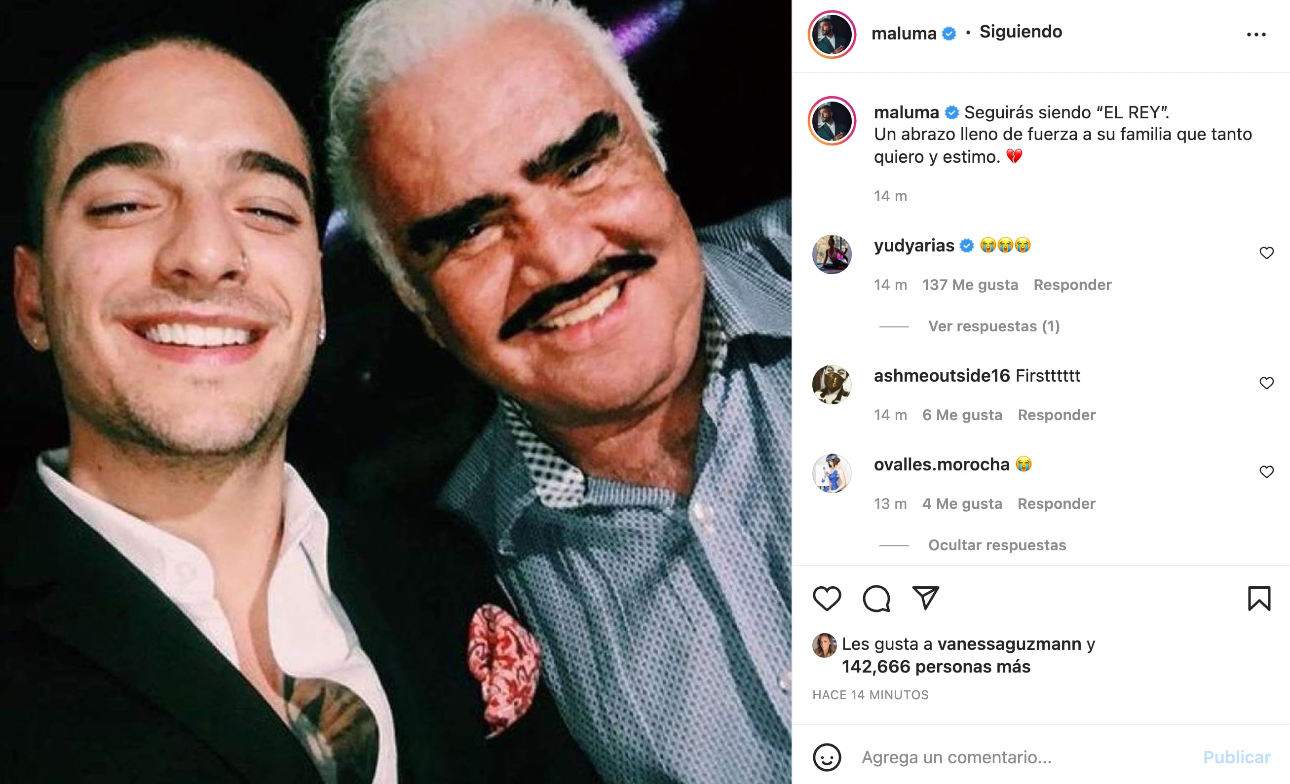 Maluma y Vicente Fernández