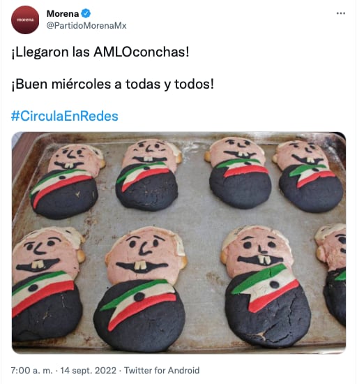 Morena presume las AMLOconchas en Twitter