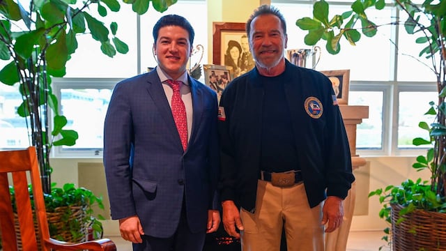 Samuel García se reunió con Arnold Schwarzenegger