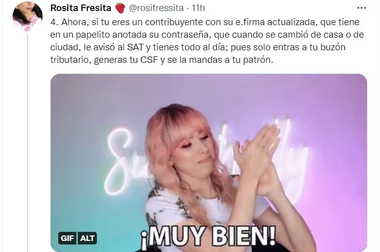 Hilo de Twitter sobre la Constancia de Situación Fiscal
