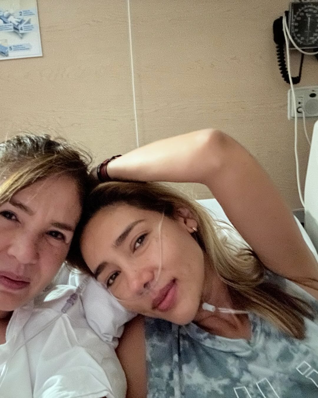 Yolanda Andrade se comparte con su hermana desde el hospital.