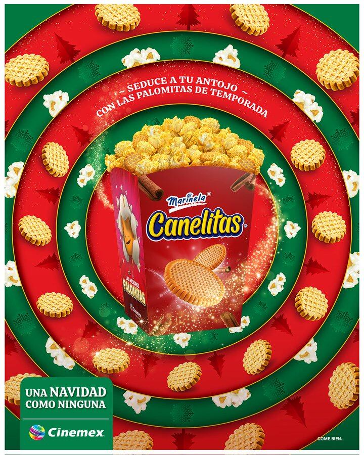 Palomitas sabor Canelitas en Cinemex