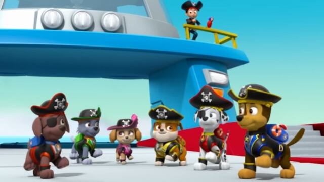 15 minutos de rescates de Paw Patrol como piratas
