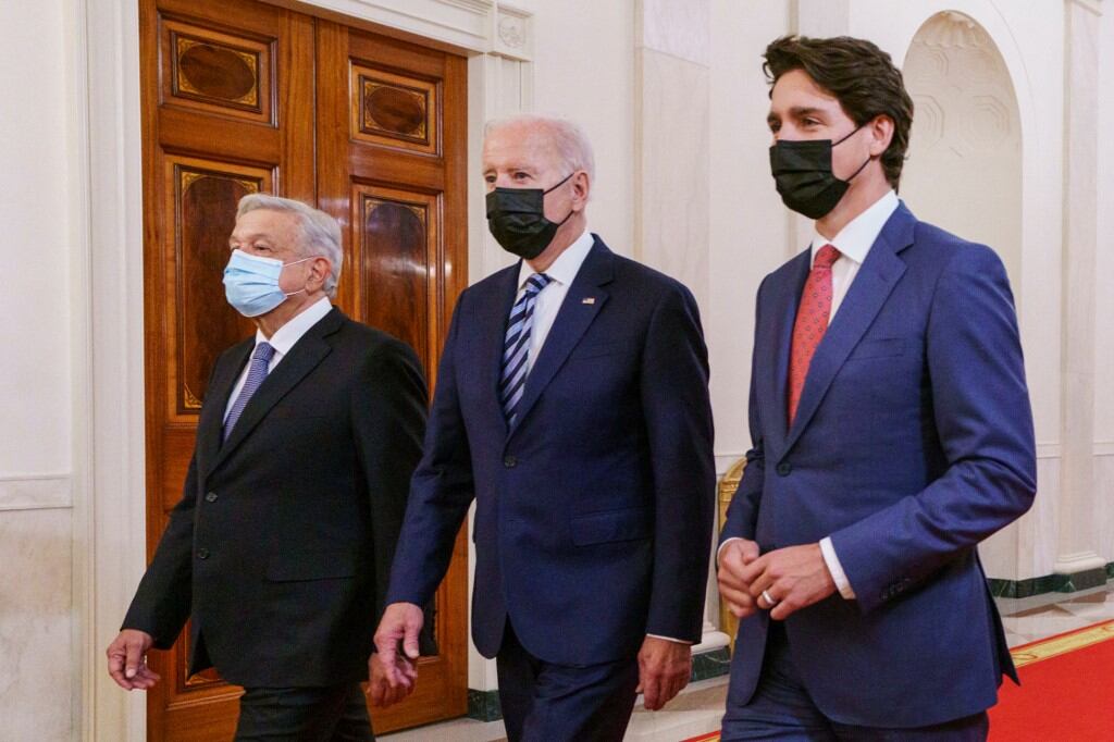 AMLO, Joe Biden y Justin Trudeau