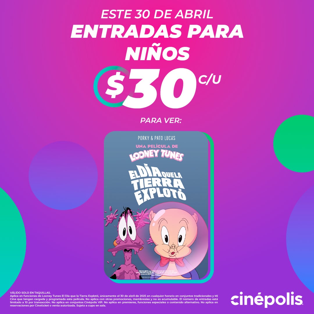 Precio boletos infantiles en Cinépolis por el Día del Niño