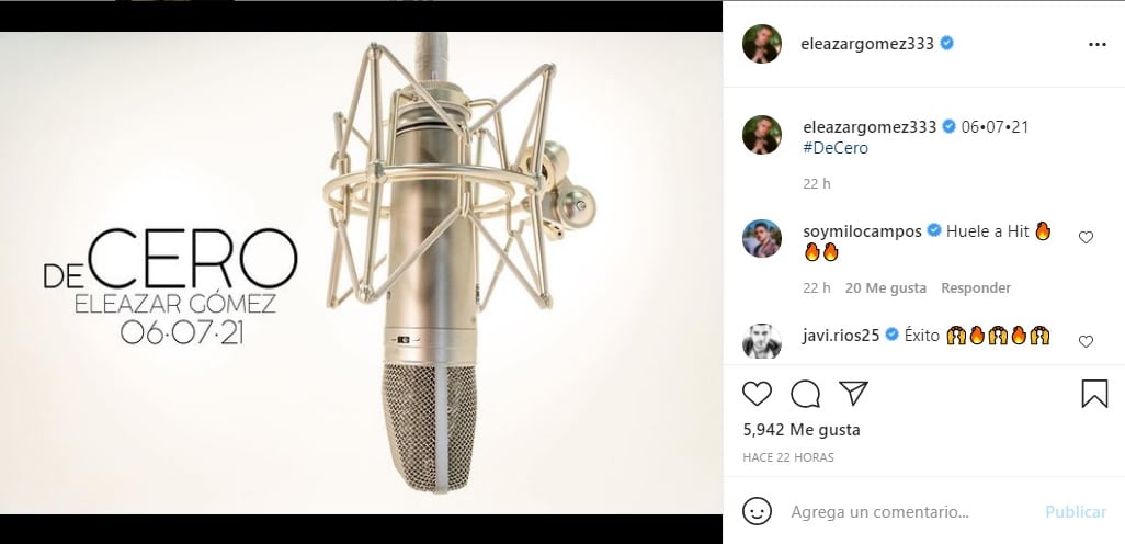 Eleazar Gómez regresa a la música