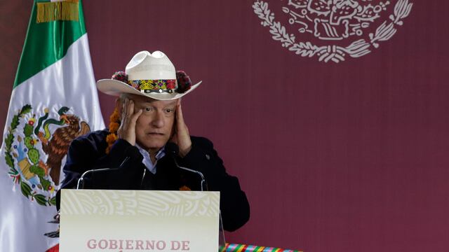 Andrés Manuel López Obrador en Pahuatlán, Puebla.