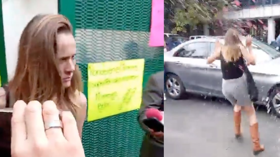 Ximena Pichel, Lady Racista fue atacada al salir de su audiencia por racismo; esto le hicieron