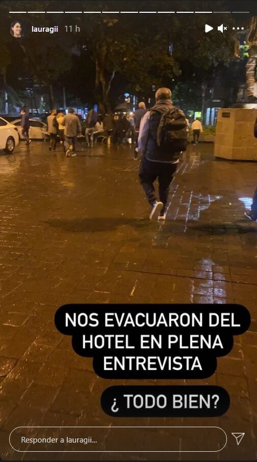 Laura G fue desalojada durante sismo