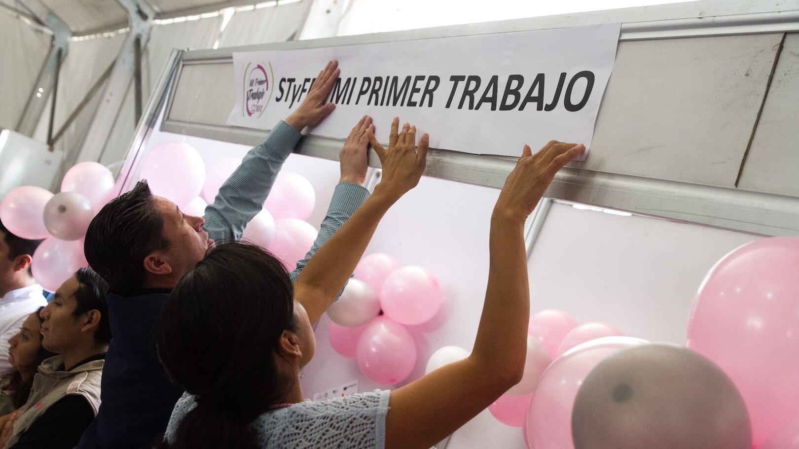 Imagen de la Feria del Empleo Turística y Restaurantera que se lleva a cabo esta semana en la CDMX.