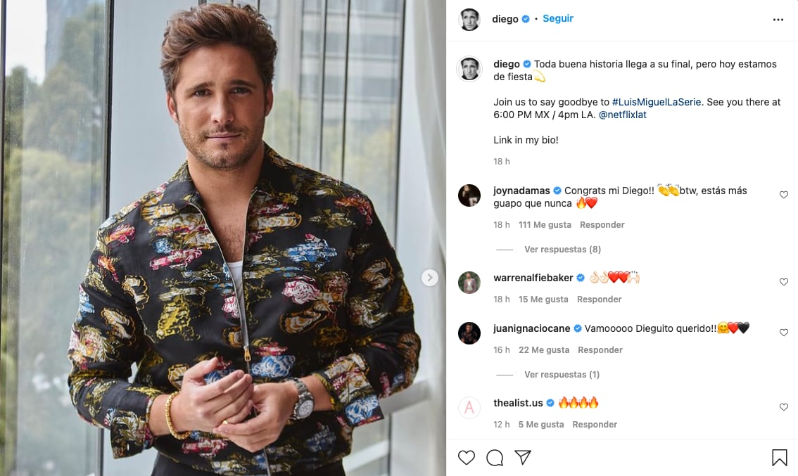 Diego Boneta se despide de 'Luis Miguel, la serie'