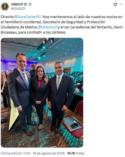 Omar García Harfuch, Sara Carter y Kevin Brosseau se reúnen para combatir a los cárteles