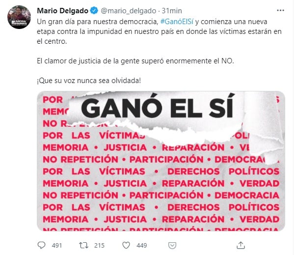 Mario Delgado celebra resultados de consulta popular