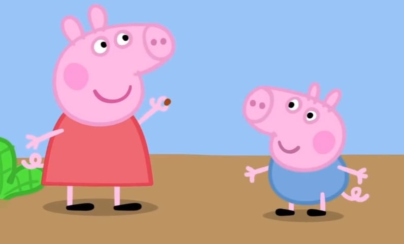 Peppa Pig cultiva fresas con Abuelo Cerdito: