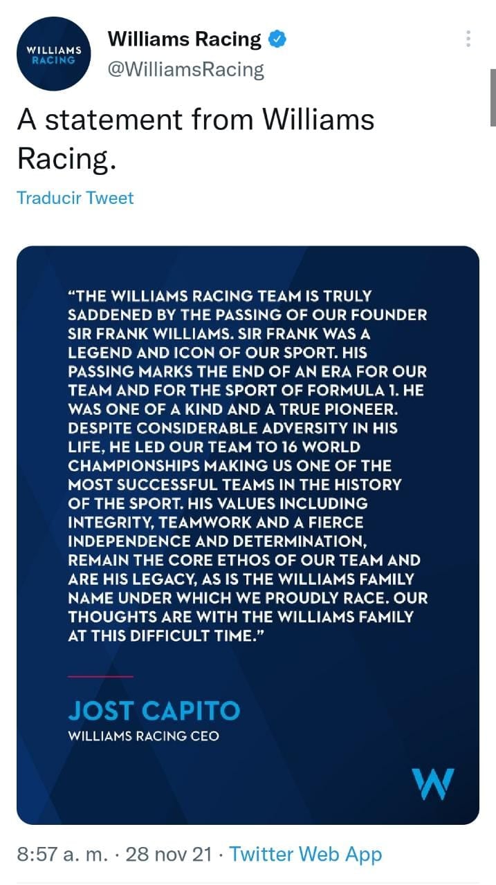 Publicación de Twitter