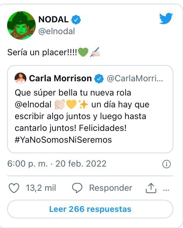 Christian Nodal, tuit