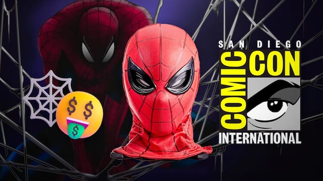 La máscara de Spider-Man animatronic presentada en la San Diego Comic Con 2025