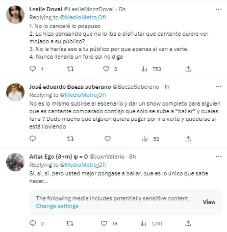 Reacciones a la crítica de Medio Metro a Billie Eilish por suspender concierto en el Foro Sol por lluvia