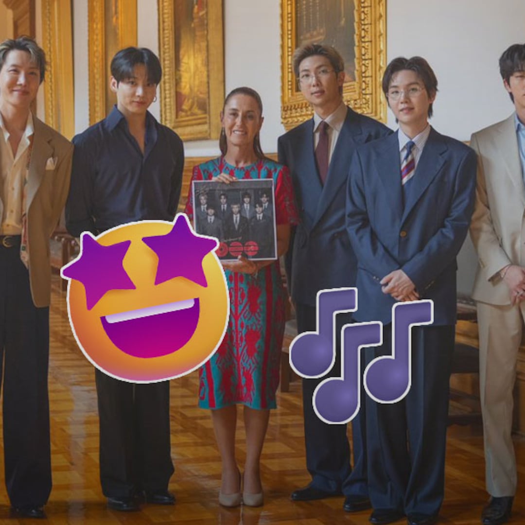El disco autografiado que BTS le regaló a Claudia Sheinbaum