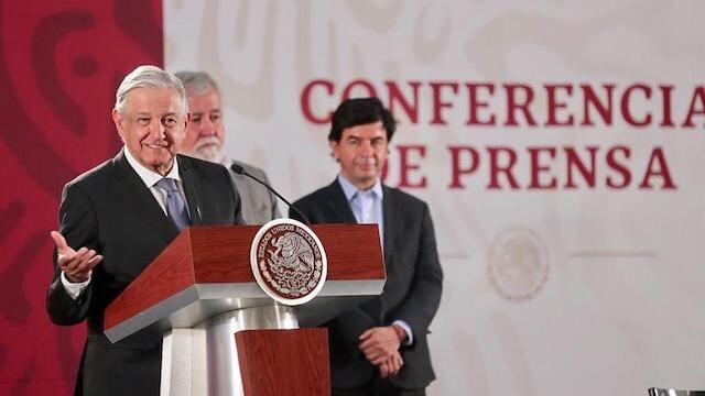 El presidente López Obrador en conferencia de prensa.