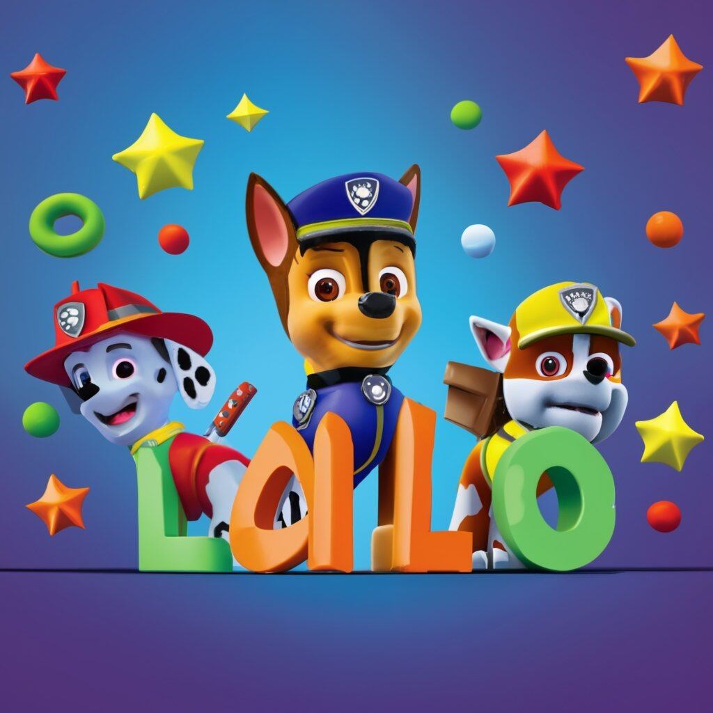 Nombres 3D Paw Patrol