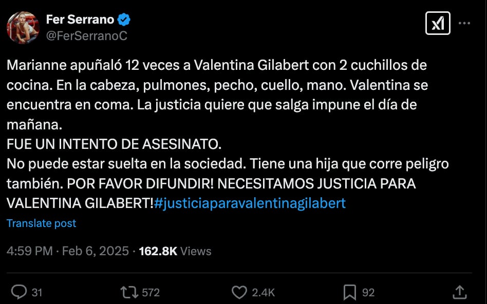 Redes sociales de Fer Serrano, esposa de Santiago Giménez