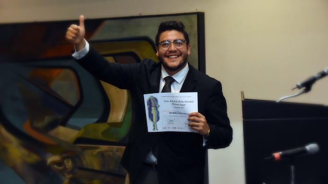 Iván Adelchi Peña, finalista de concurso de oratoria denunciado por violencia