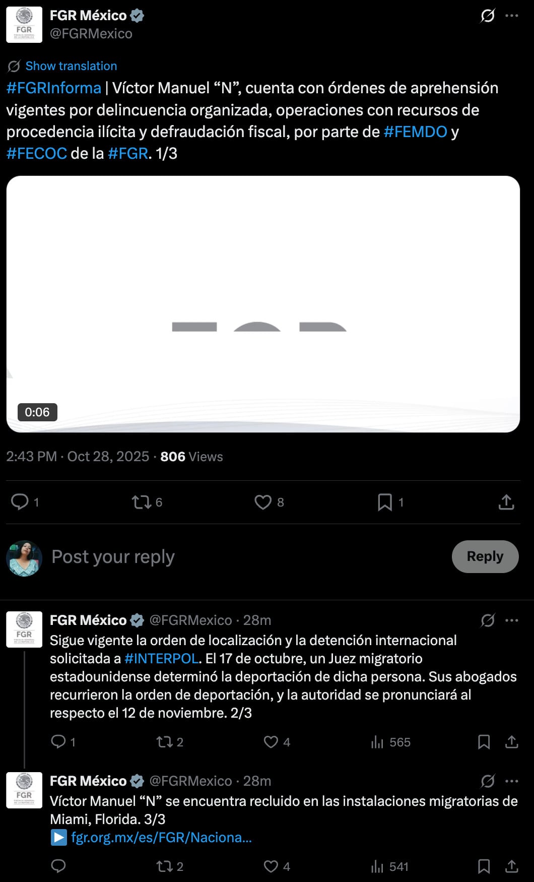Deportación de Víctor Manuel Álvarez Puga a México
