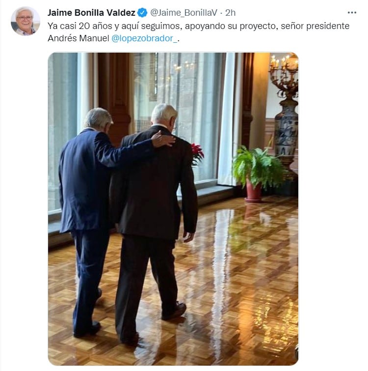 Tuit de Jaime Bonilla