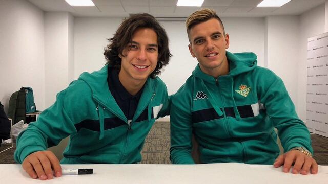 Lainez junto a Lo Celso