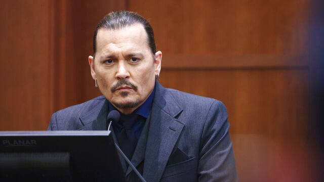 Johnny Depp durante el juicio