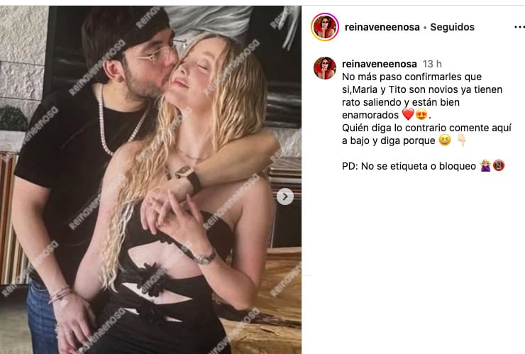 Aseguran que María González es la novia de Tito Double P.