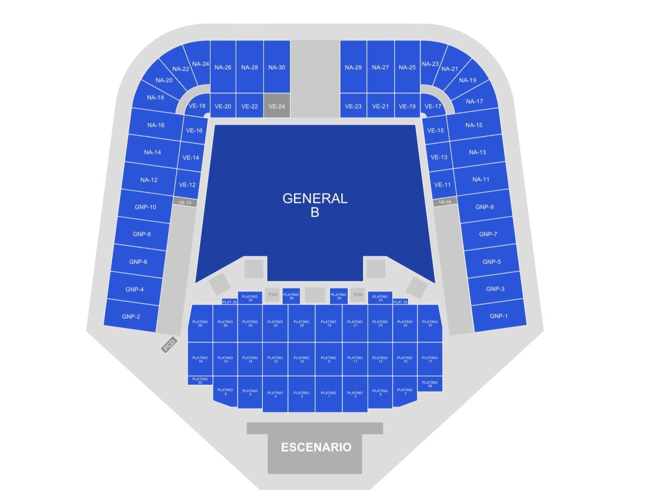 Estadio GNP Seguros para el concierto de Zoé