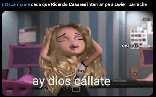 Meme sobre Ricardo Casares interrumpiendo a Javier Ibarreche.