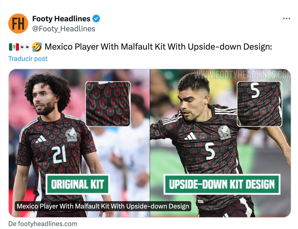 La playera de Johan Vásquez tenía un error en el diseño
