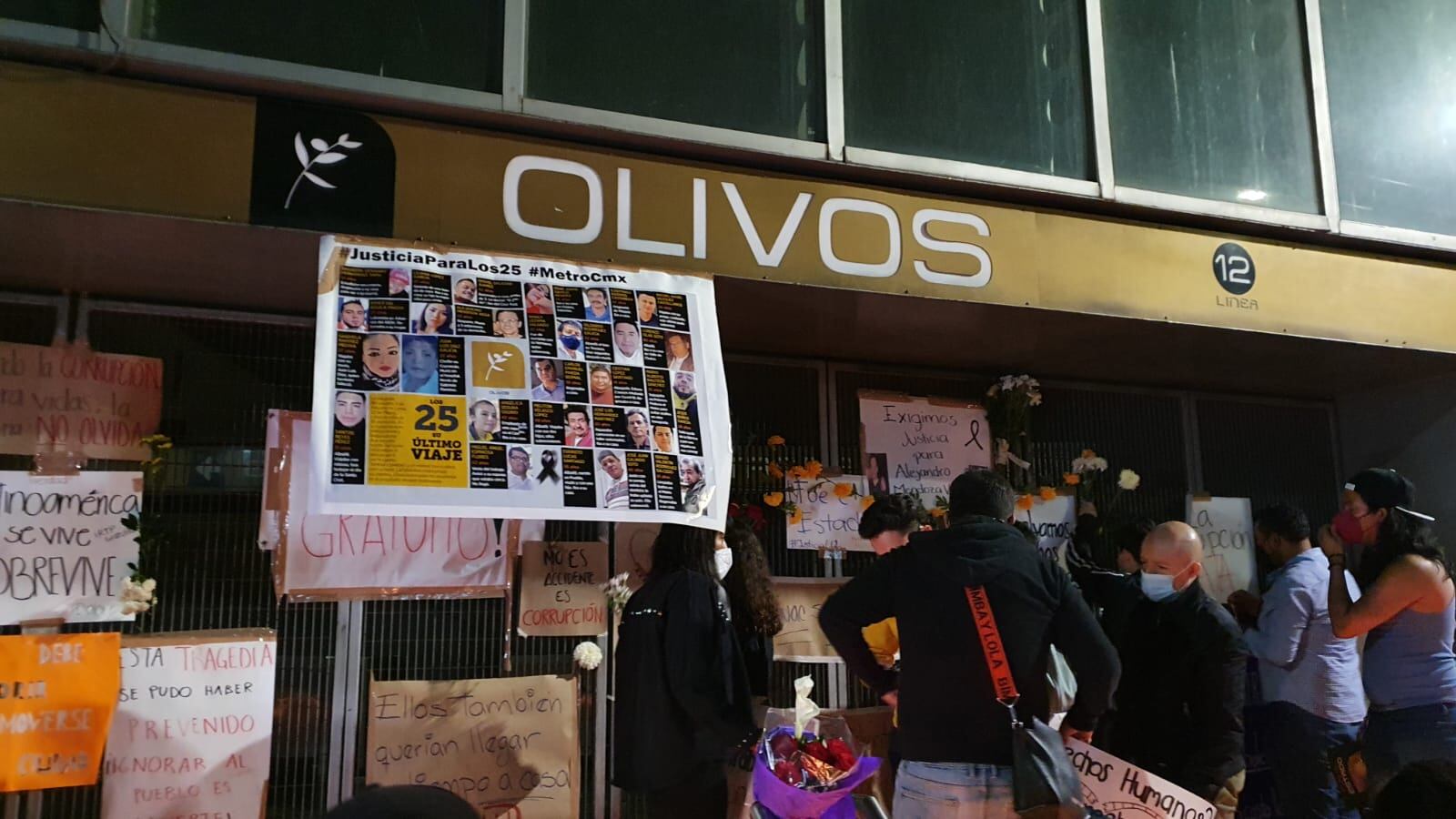 Protesta en Metro Olivos