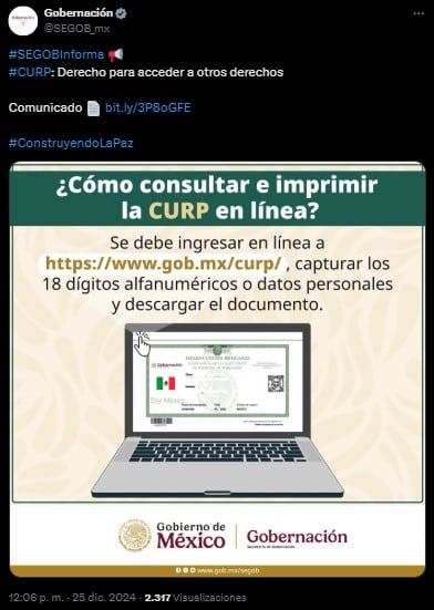 Comunicado CURP biométrico.