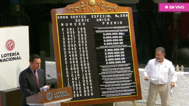 Resultados Gran Sorteo Especial 288 de Lotería Nacional: Estos son los ganadores