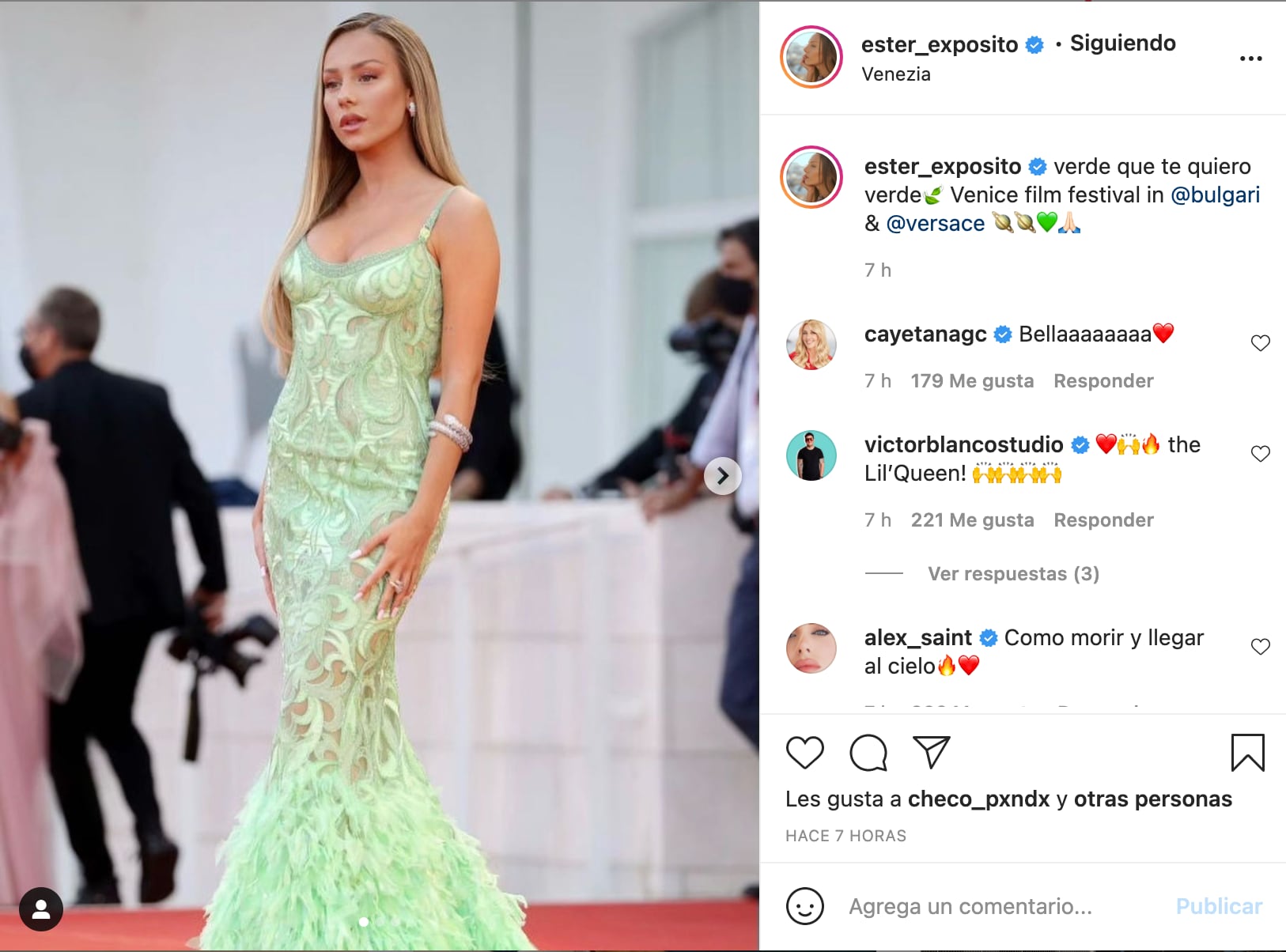Ester Expósito en el Festival de Cine de Venecia